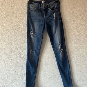 Mid rise skinny jeans